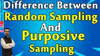 Difference between Random Sampling and Purposive / Deliberate Sampling, Methods of Sampling Class 11