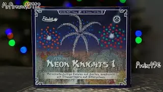 Funke Neon Knights 1 Batterie 34 Schuss kal. 25mm NEM: 465,12g Preis: 49&euro; | 4k