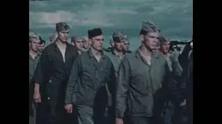 Activities aboard USS Vella Gulf  (CVE-111) - top deck Lecture and Parade WW2