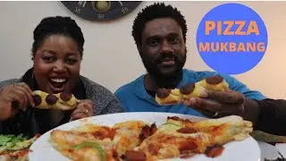 3 Topping Pizza Mukbang| The Masked Singer Recap |- Eating with B&B