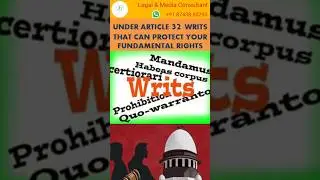 Legal Communication | 5 Writs: The Constitutional Remedies You Need to Know #shorts #ytshorts Part-2