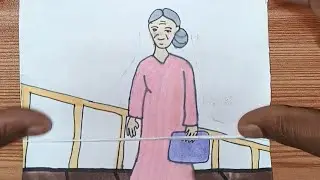 बुढ़िया की चालाकी 🤣 | Funny Story | Drawing | Paper Folding Story | Story Art | Comedy | Video | Yt 