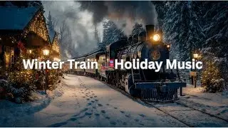 Winter Night Steam Train  🚂 Snowfall, Cozy Lights & Relaxing Holiday Music