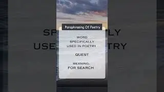 Paraphrasing of poetry. #english #englishgrammar #education #vocabulary