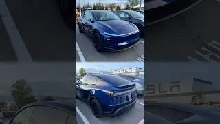 2026 Tesla Model Y Juniper Deep Blue Metallic Color | First View in Real-Life