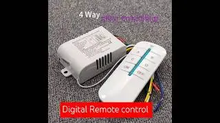 Digital Remote-Control Wireless Wall Switch with IR Remote Control (4WAY)#shots 01734648634