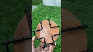 Round Wooden Tea Coaster Set of 4
