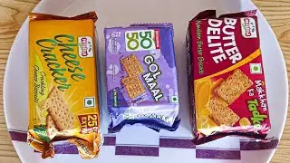 Priyagold Cheese Cracker vs Britannia 50 50 Gol Maal vs Priyagold Butter Delite Biscuits Unboxing 🍪