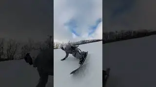 【snowboarding】2023 carving new style！！更に深く！更にエグく！ #shorts #snowboarding #carving #カービング #スノーボード