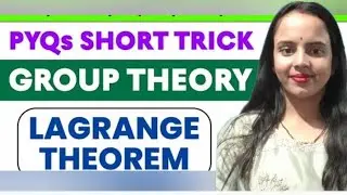 Concept of Lagrange Theorem | Group Theory | Short Trick By @StudywithShrishti1