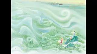 蓝雯轩手绘水彩《红楼梦》之木石前盟：绛珠仙子与神瑛侍者