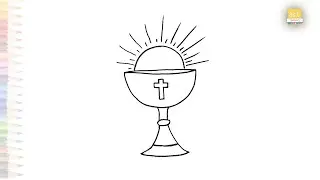 Communion Chalice drawing | Outline drawings | How to draw Bible story drawings | #artjanag