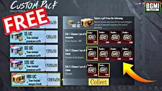 Get Free Extra Uc And Rewards in Bgmi | Bgmi Uc Custom Pack New Event