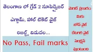 Telangana Anganwadi grade 2 supervisors result released