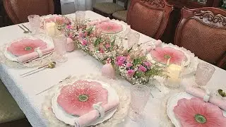 NEW* 2023 SPRING TABLESCAPE IDEAS | PINK TABLESCAPE IDEAS | #tablescapetuesdays23 #decoratewithme