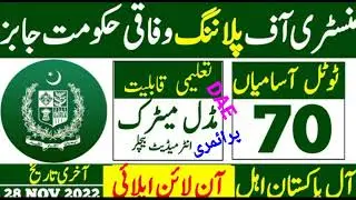 ministry of planning jobs 2022||today govt jobs 2022||royal studio||mukhlis baloch