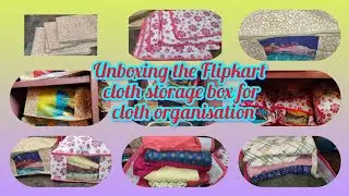 Unboxing the Flipkart cloth  storage box for cloth organisation/ cloth storage box review and setup