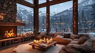 Cozy Fireplace Piano Music | Soft Winter Ambience for Deep Sleep Focus and Relaxation Mix Sounds !