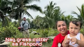 May talbos tubo sa Palaisdaan!! + Nag grass cutter si Bossing Emil