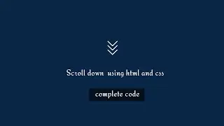 Scrolldown indicator with HTML, CSS || Complete code