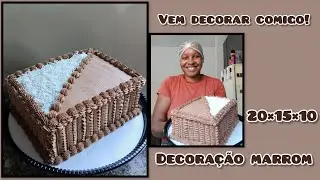 DECORAÇÃO SIMPLES NA COR MARROM. 🟤🟤