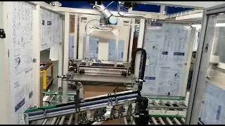 Verpacken von Kunststoffdeckeln mit einem UR10 von Universal Robots als Kartonverpacker