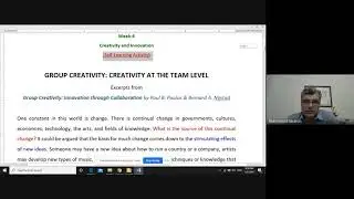 2. LECTURE: Creativity at the Team Level or Group Creativity