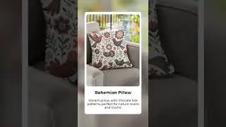 Bohemian Folk Design Pillow &ndash; Nature Lovers Decor