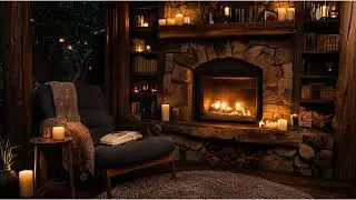 LIVE Deep Sleep Sounds | Fireplace & Snowstorm (8 Hours)