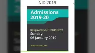 Nid 2019 entrance exam Date and information by Creative  Art