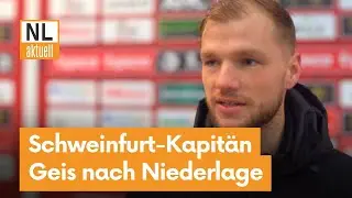 FC Energie Cottbus | Schweinfurt-Kapit&auml;n Johannes Geis zum Spiel seines Teams nach dem 1:2
