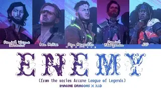 Imagine Dragons & JID - Enemy (from serial Arcane League of Legends) Color Coded Lyrics Eng/Ina