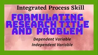 FORMULATING RESEARCH TITLE AND PROBLEM