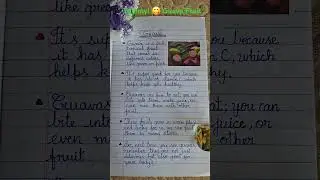 Yummy! 😋  Guava Fruit / Few Lines Essay on Guava Fruit / Essay on Fruit / Cursive Writing Essays