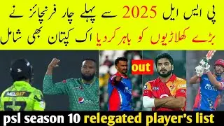 Psl 10 franchise release  big players PSL 2024 relegate player's list