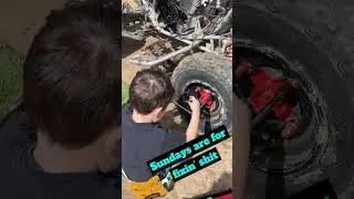 Teach them Young! #MamaAndB #fixingstuff #tools #atv