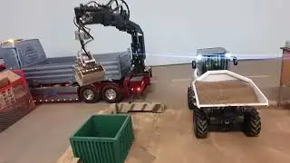 RC mini dumper at the worksite