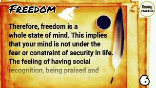Essay on Freedom | Writing & Reading & Listening Practice | Improve English Pronunciation