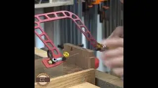After marking the tail boards, I cut to the base line using my dovetail saw made by bearkatwood.