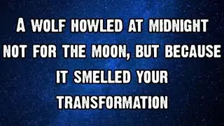 Angels say A wolf howled at midnight not for the moon, but because it smelled...God Message Today