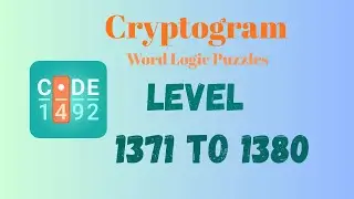 Cryptogram Level 1371 - 1380 Answer | Cryptogram Puzzle Game Solutions 🔐🧠 | Mini Boss