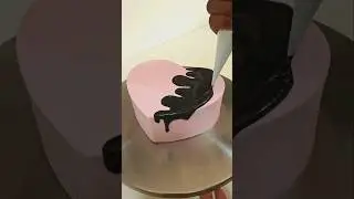 heart cake decorating ideas #heartcakedesign #fresh flower cake #youtubeshorts #shorts #cake