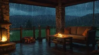 Rain Sound in Forest ⛈️ Heavy Rain on Window for Fall Asleep Quickly | Soothing Rainy Day Vibes