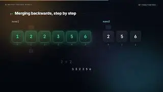 Merge Sorted Array In Place — O(m+n) Time, O(1) Space