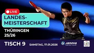 TISCHTENNIS – Landesmeisterschaften Thüringen 25/26– Tag 1 | Tisch 9