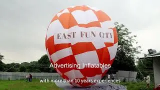 Custom Hot Air Balloon Shape Inflatable Advertising Ground Ball for Rooftop Display
