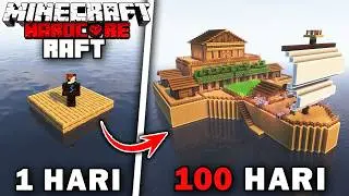 100 Days of Minecraft RAFT Hardcore - BERMUDA TRIANGLE [WALKABLE]