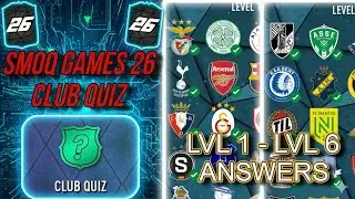 Ответы на викторину SMOQ GAMES 26 CLUB УРОВЕНЬ 1–6 | Решения мини-игр SMOQ GAMES 26