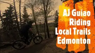 AJ Guiao Riding Local Trails in Edmonton