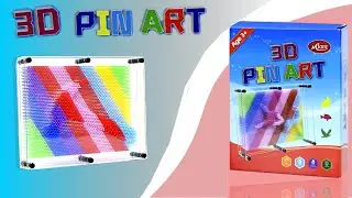 Large 8 x10 inches, 3D Pin Art Toy Board Games Hand Impression, Acrylic, Rainbow Color #toys
